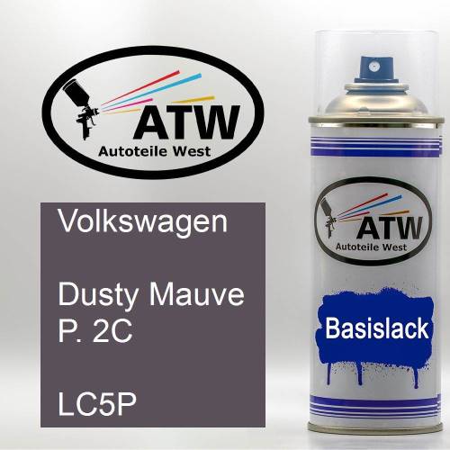 Volkswagen, Dusty Mauve P. 2C, LC5P: 400ml Sprühdose, von ATW Autoteile West.